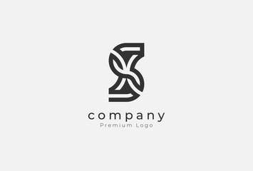 Initial SX Monogram Logo, letter SX design logo inspiration, vector illustration