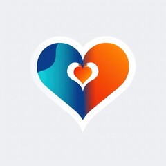 Indian Heart Shape Love Flag Color, Isolated Background. Generative ai