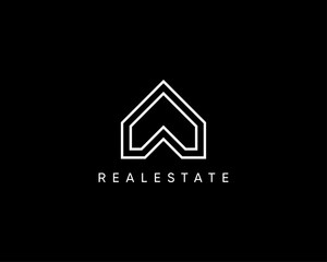 House logo design concept. Real estate logo. Property logo design symbol for home, architecture, structure, planning, exterior.