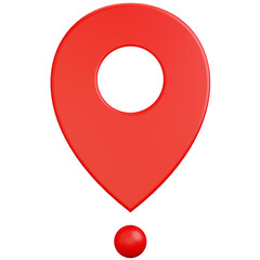 red map pointer 3d icon
