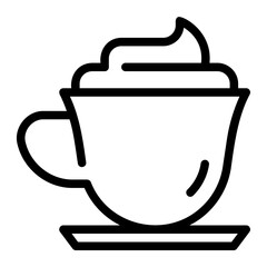 whipped cream line icon