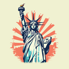 statue of liberty vector illustration © SAKODESIGNS
