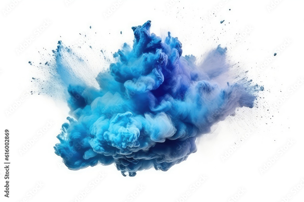 Poster blue water splash isolated