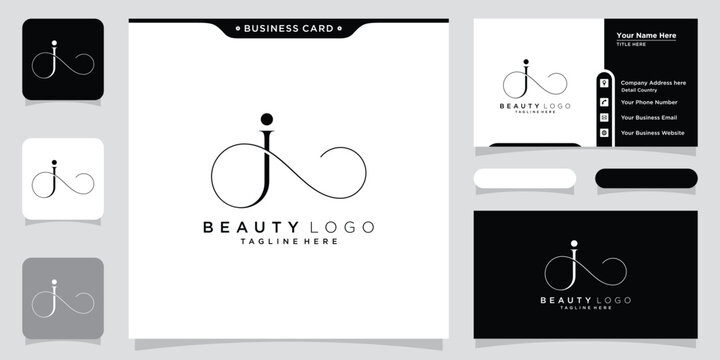 Abstract letter J logo design, luxury style letter logo, initial J icon design