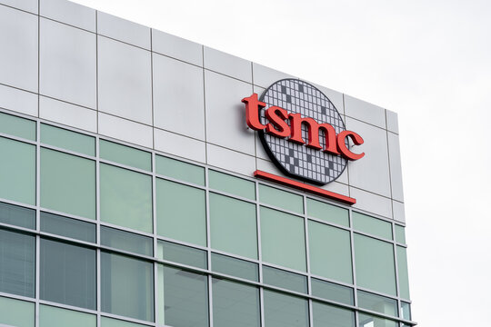 TSMC North America headquarters in San Jose, California, USA on June 10, 2023. TSMC (Taiwan Semiconductor Manufacturing Company)  is a Taiwanese multinational semiconductor company. 