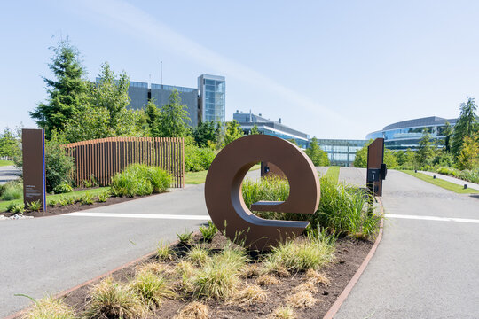 Expedia Group headquarters in Seattle, Washington, USA - June 15, 2023. Expedia Group, Inc. is an American company that owns and operates travel fare aggregators and travel metasearch engines.