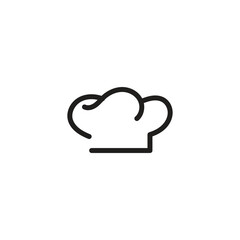 Chef hat logo design vector icon style line