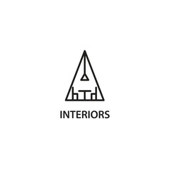 Home interior logo, minimalist furniture design template