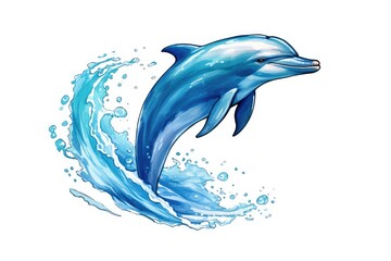 Obraz premium dolphin jumping out of water