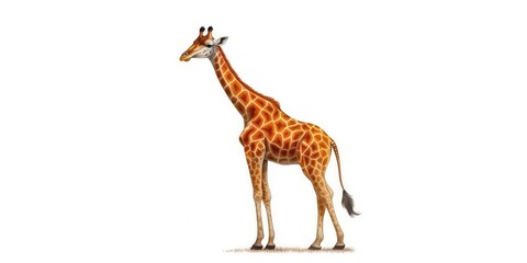 Naklejka premium giraffe isolated on white