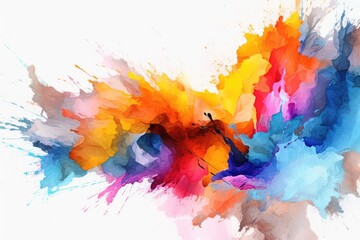 Fototapeta premium abstract watercolor background with watercolor splashes