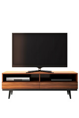 tv stand isolated on a transparent background, generative ai - obrazy, fototapety, plakaty
