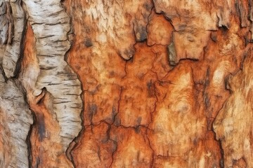 Naklejka premium Tree Bark Texture: Focus on the intricate patterns and textures of tree bark to create a rustic wood background that showcases the beauty of nature. 