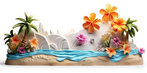 Fototapeta premium summer background with flowers