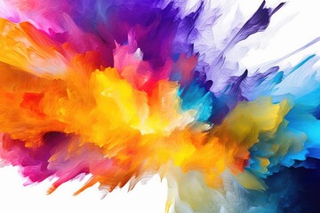 Plakat Bold and Colorful: Create a vibrant background by using bold and expressive brush strokes in a variety of bright and contrasting colors.
