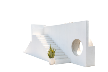 Ascending stairs abstract white
