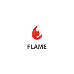 fire logo icon white background illustration