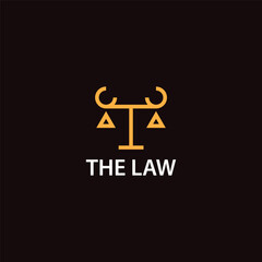 law logo with line style, creative vector logo premium