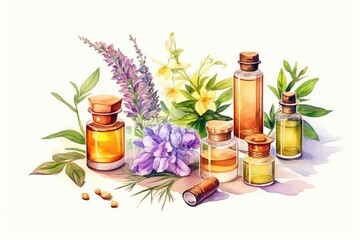 oils with lavender flowers