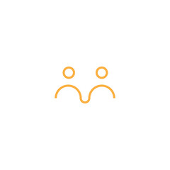 Obraz premium person logo icon simple line style