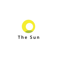 combined luxury simple sun and leaf logo