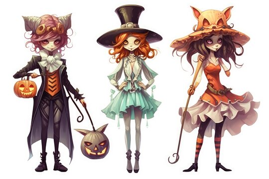 Halloween Costumes and Dress-Up illustration