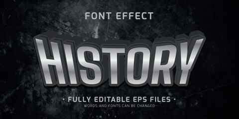 history text effect with editable vector file