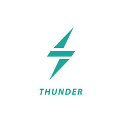 modern blue lightning logo design, white background