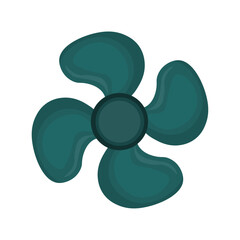 fan Propeller isolated on white background, vector illustration.