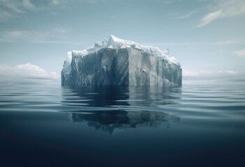 Obraz na płótnie Canvas Iceberg at sea