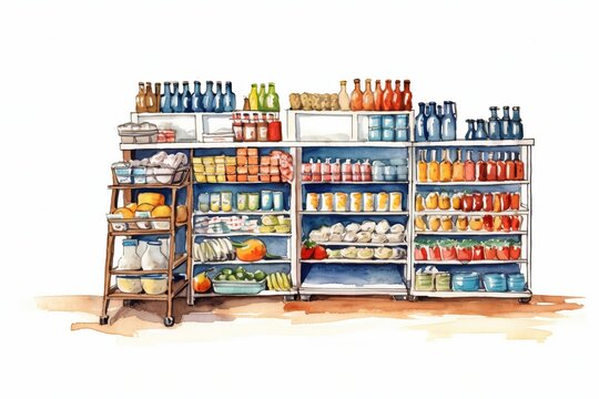 スーパーマーケット,Generative AI AI画像