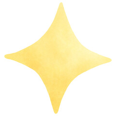 Obraz premium Gold Star Watercolor Hand Draw