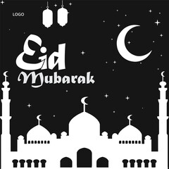 Obraz na płótnie Canvas Eid Mubarak Template
