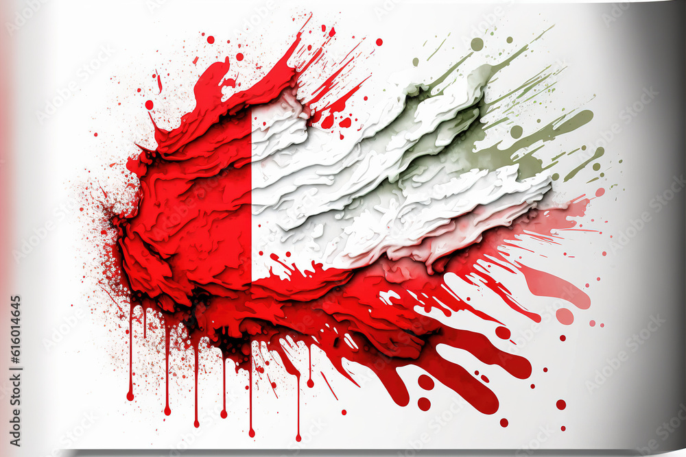 Poster Image of watercolor splash and explosion abstract art . Admirable Generative AI image .