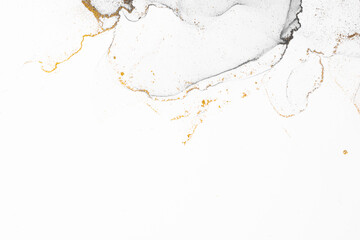 Marble ink abstract art from meticulous original painting abstract background . Painting was painted on high quality paper texture to create smooth marble background pattern of ombre alcohol ink . © InfiniteFlow