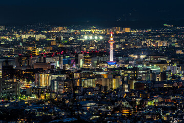 Fototapeta na wymiar Kyoto Tower shot from distance