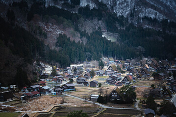 Shirakawa-go at daytime classic view