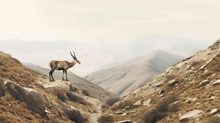 mountain goat on the mountain