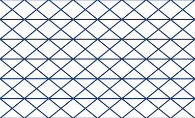 Fototapeta premium blue line abstract geometric seamless pattern in oriental style. minimal vector background. Simple graphic ornament. texture with diamonds, mesh, grid, lattice, net. Repeat design