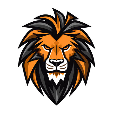 Lion Mascot Logo Vector Clip Art Illustration