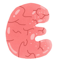 Brain Halloween cartoon 