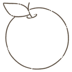 Hand draw cute icon line - orange