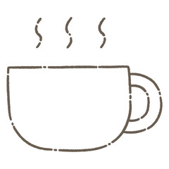 Hand draw cute icon line - cup