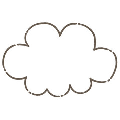Hand draw cute icon line - cloudy