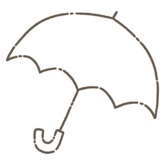 Hand draw cute icon line - umbrella