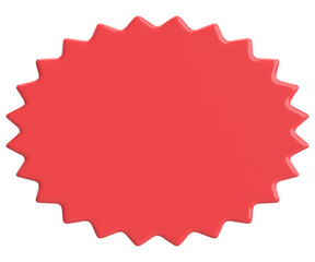 Price tag. Price label. 3D illustration.