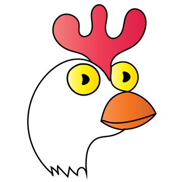 A cartoon chicken