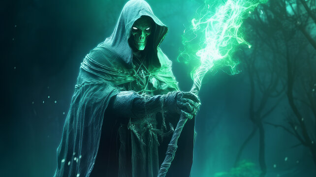 green lightning and necromancer