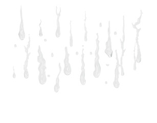 Pure clear water drops realistic or drops of water, dew falls. Rain or shower drops isolated . Png transparency