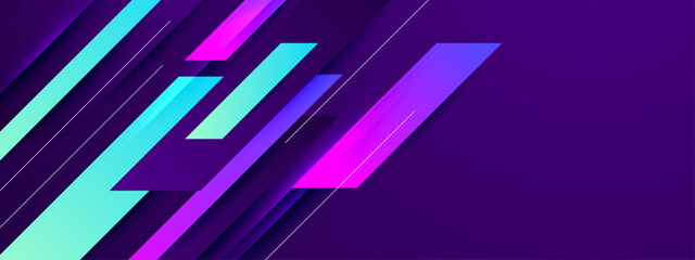 Modern Abstract geometric colorful banner template